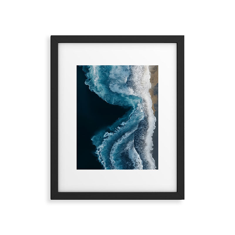 Aerial Ocean Waves - Coastal Wall Art Photography Framed Art Print Gallery Image 4