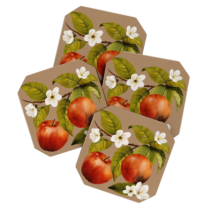 Apples Botanical Art 2 Coaster Gallery Image 1