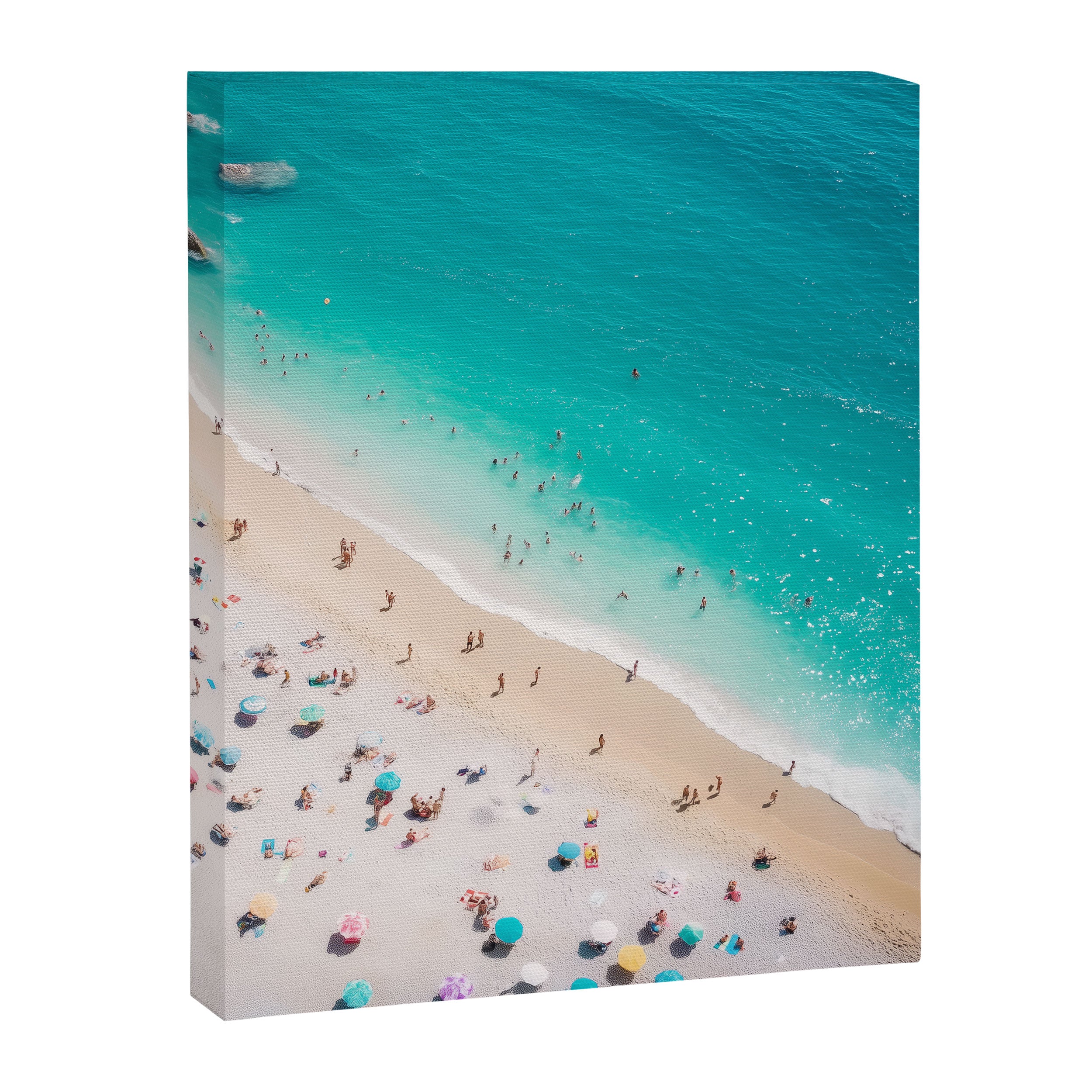 Beach Aesthetic Photography - Aerial View Canvas Print Gallery Image 6