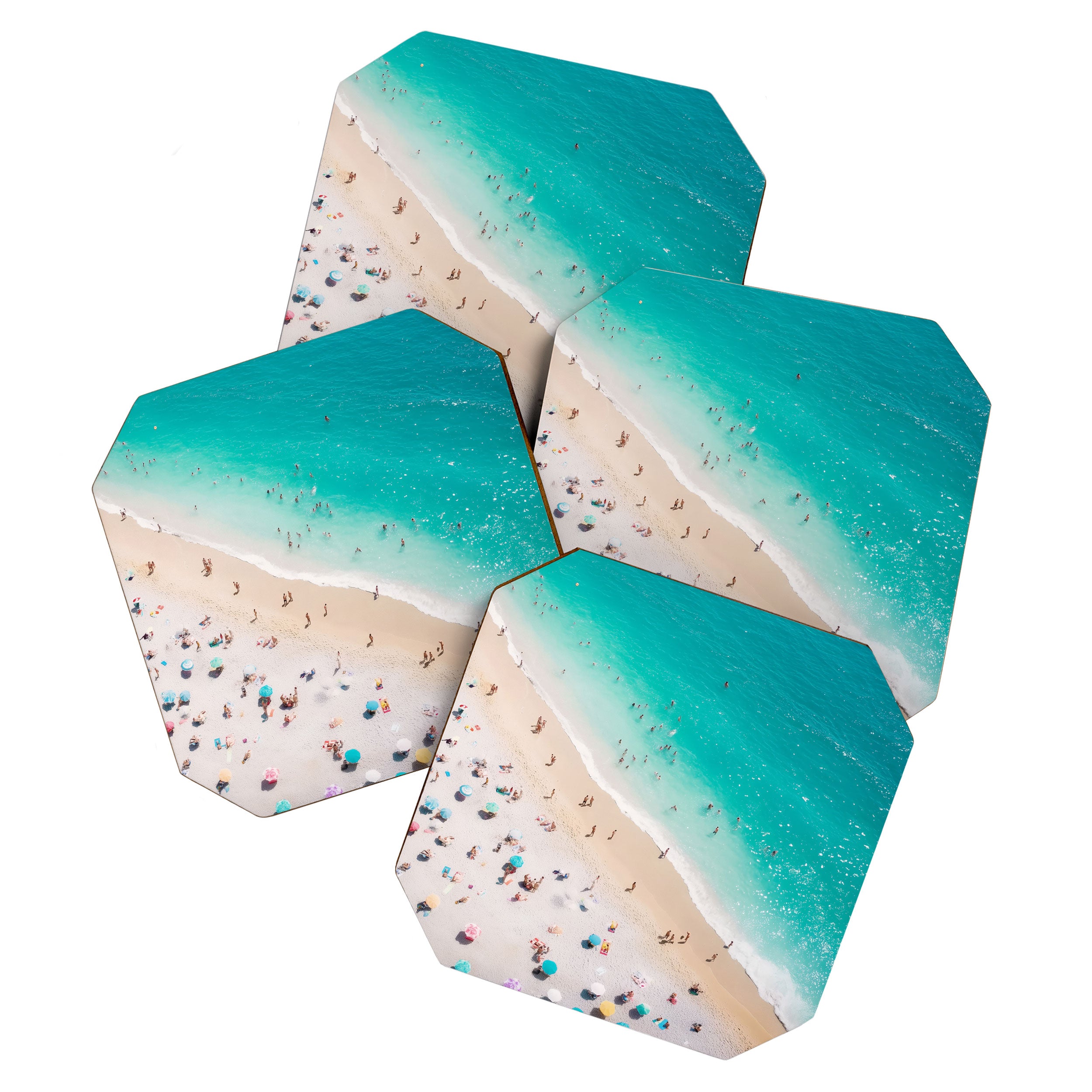 Beach Aesthetic Photography - Aerial View Coaster Gallery Image 1