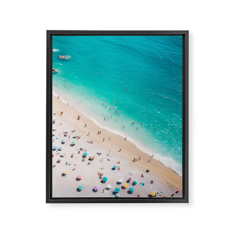 Beach Aesthetic Photography - Aerial View Framed Canvas Print Gallery Image 6