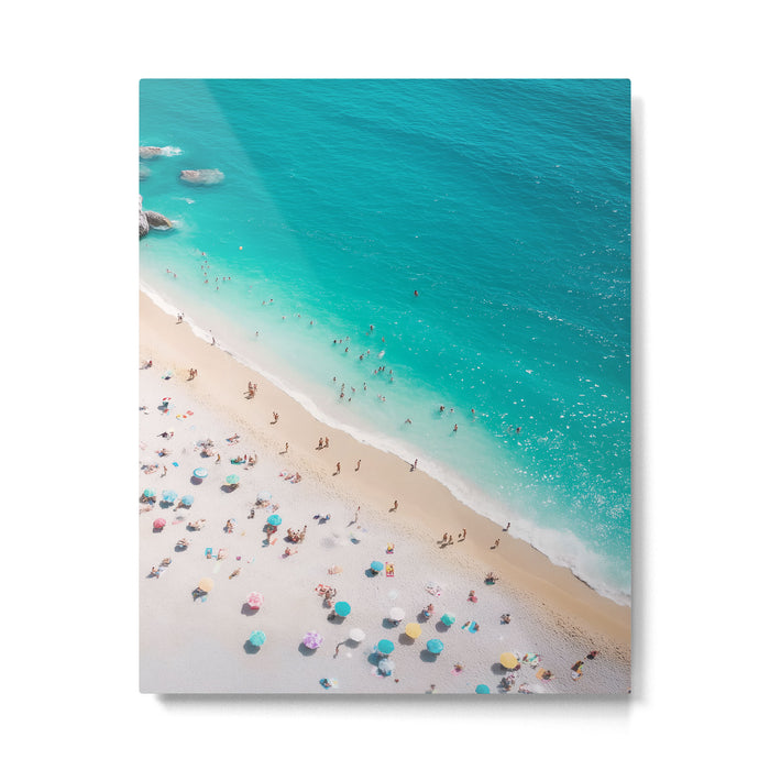 Beach Aesthetic Photography - Aerial View Metal Print Gallery Image 1