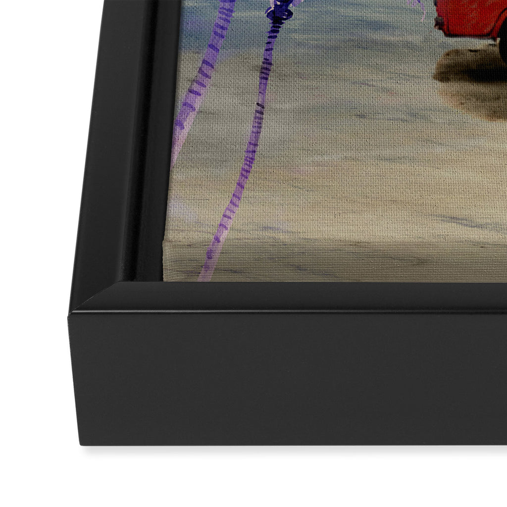 Beach Van Framed Canvas Print Gallery Image 3