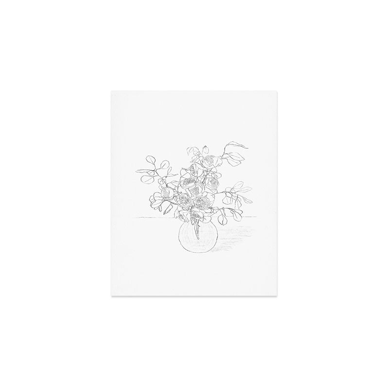 Beautiful Bouquet Line Art Print Gallery Image 1