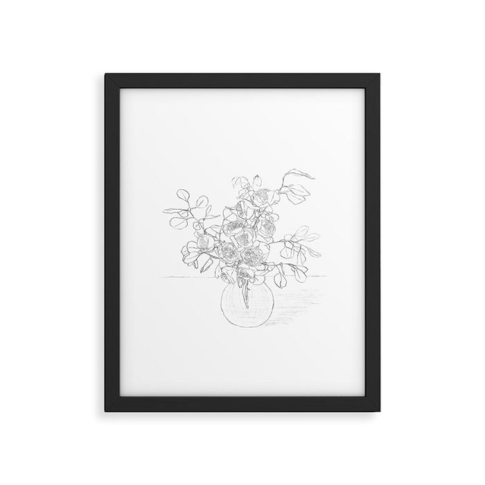 Beautiful Bouquet Line Framed Art Print Gallery Image 1