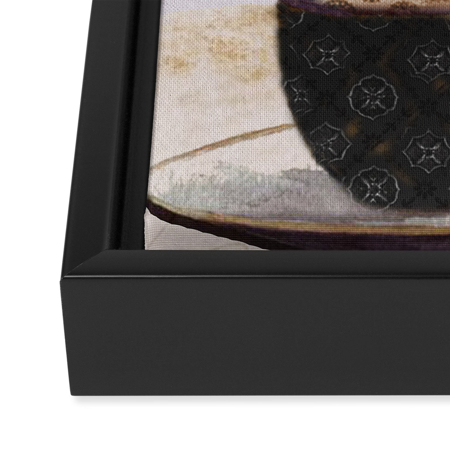 Bird in tea cup Framed Canvas Print Gallery Image 3