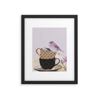 Bird in tea cup Framed Art Print Gallery Image 6