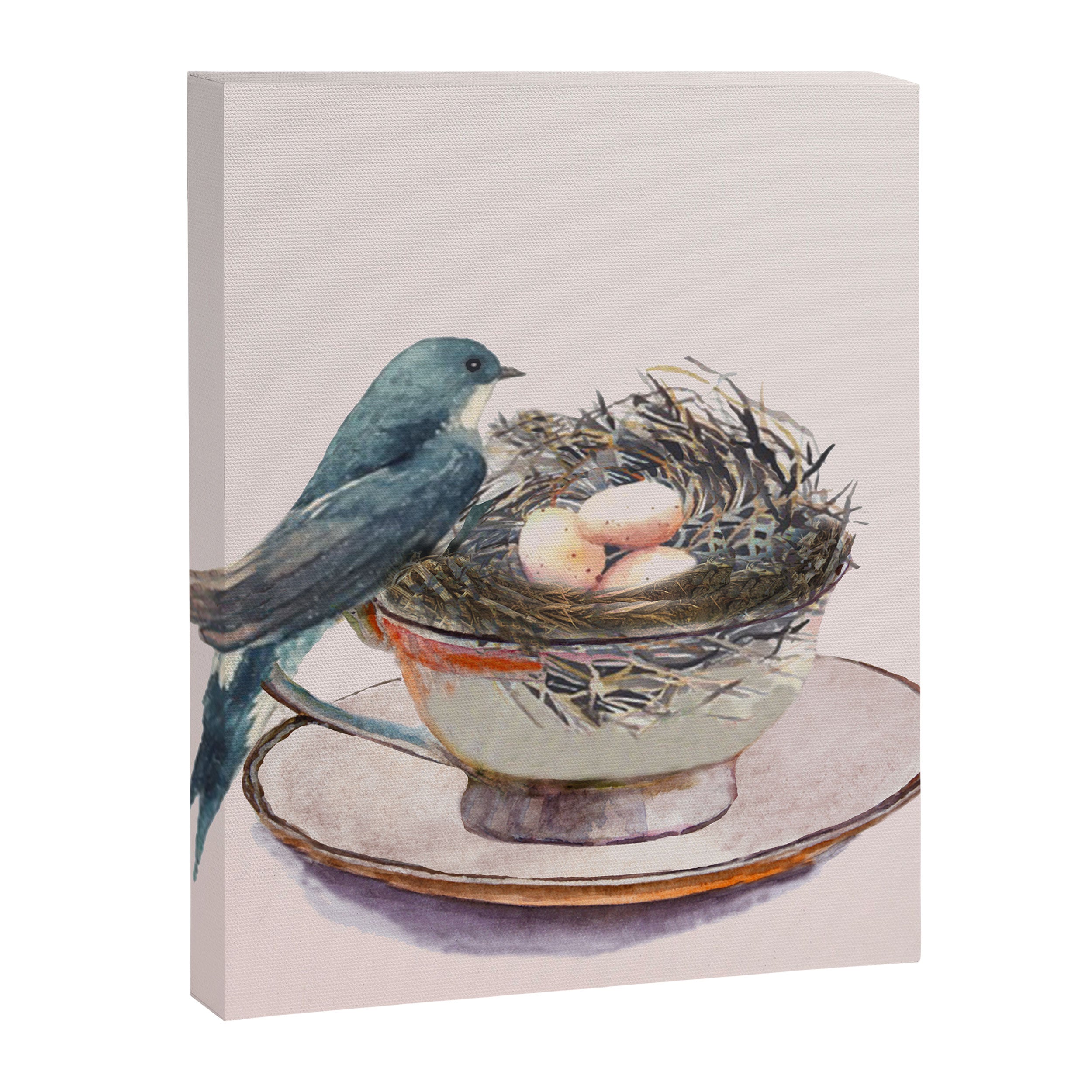 Bird nest in a teacup Canvas Print Gallery Image 8