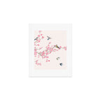 Birds and cherry blossoms Art Print Gallery Image 1