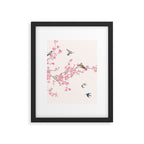 Birds and cherry blossoms Framed Art Print Gallery Image 6