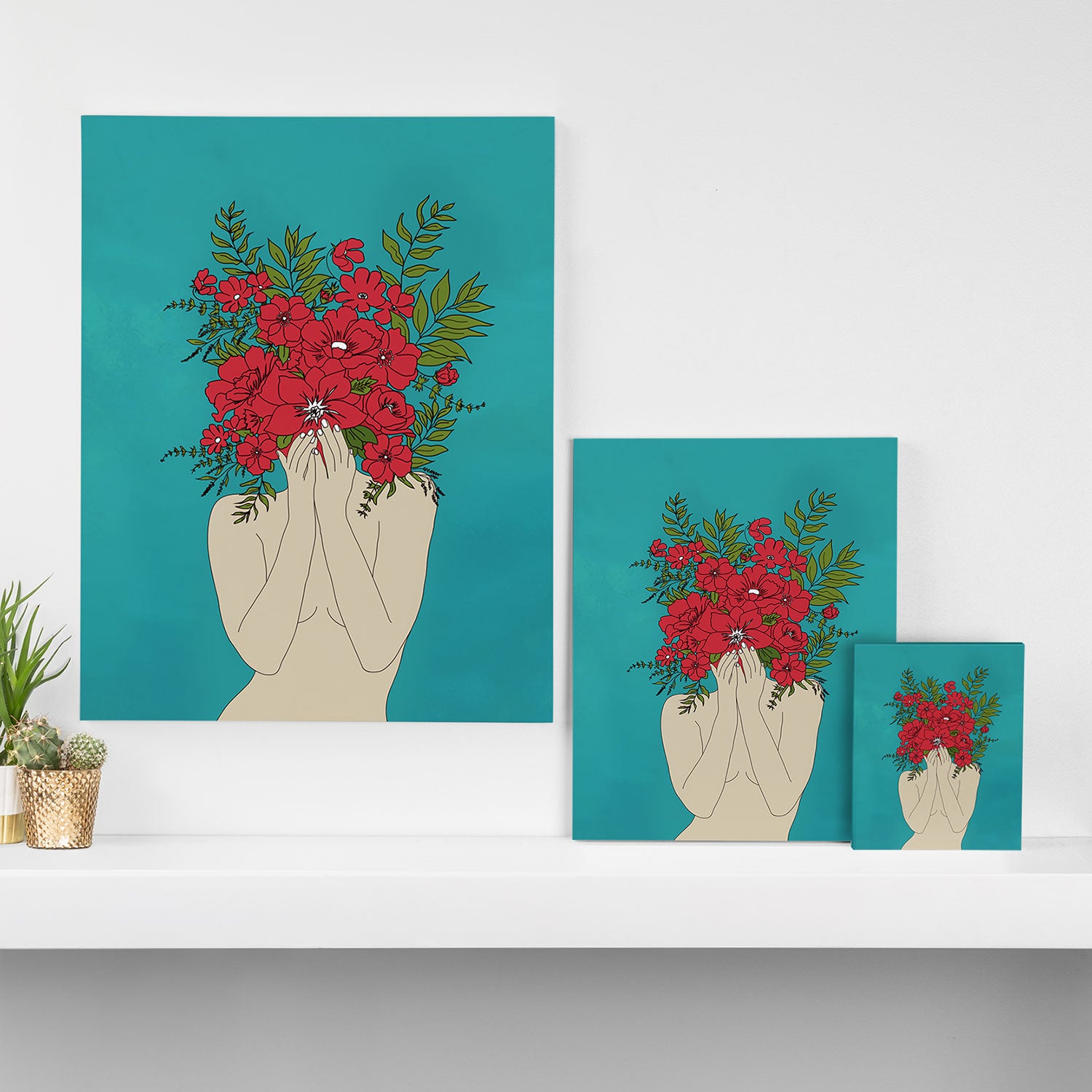 Blooming Red Canvas Print Gallery Image 3