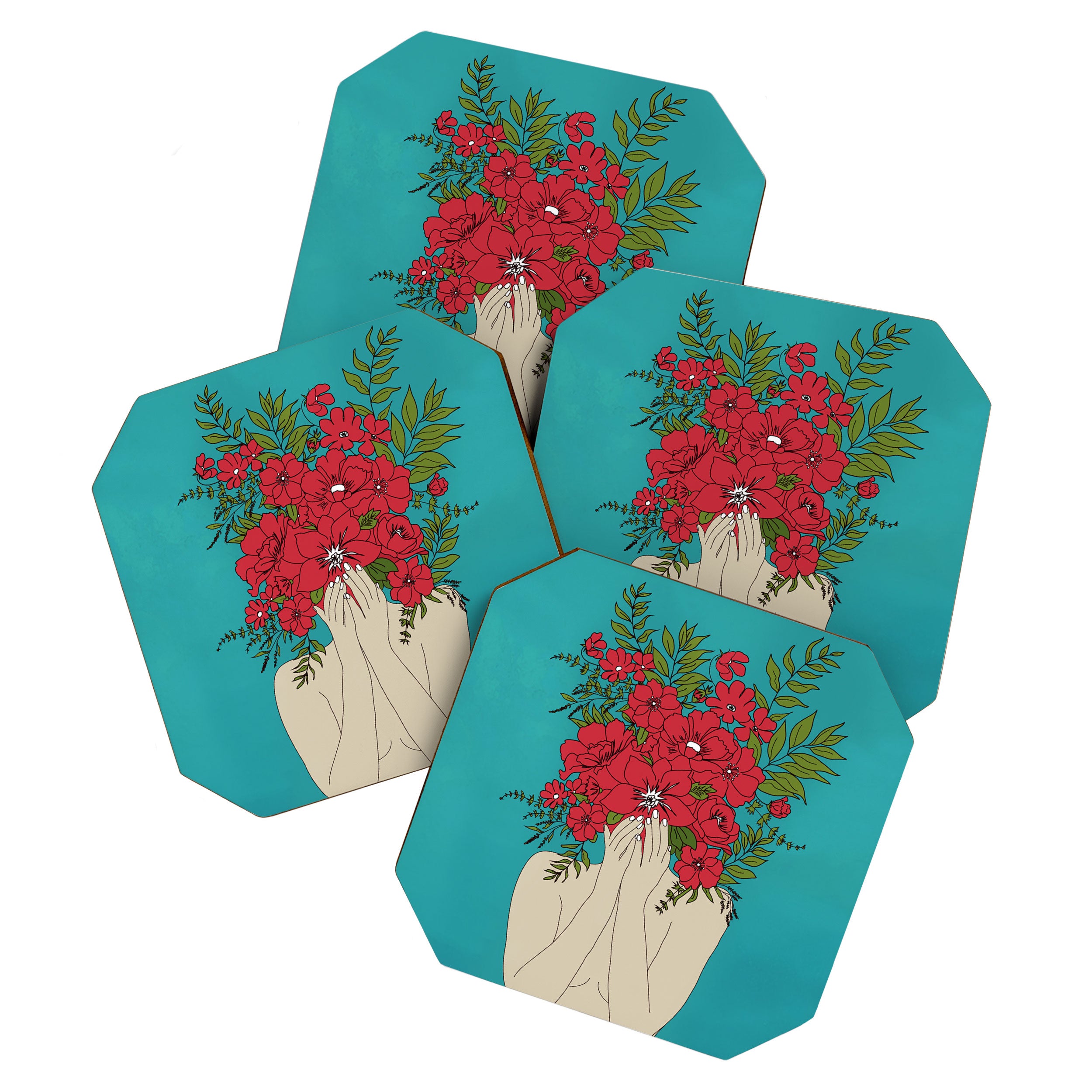 Blooming Red Coaster Gallery Image 1