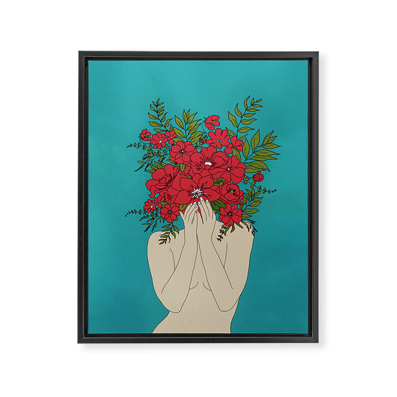 Blooming Red Framed Canvas Print Gallery Image 3