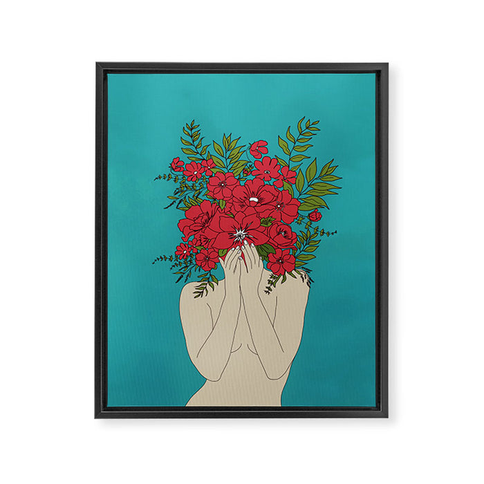 Blooming Red Framed Canvas Print Gallery Image 1