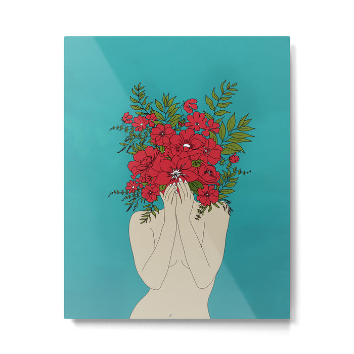Blooming Red Metal Print Gallery Image 1