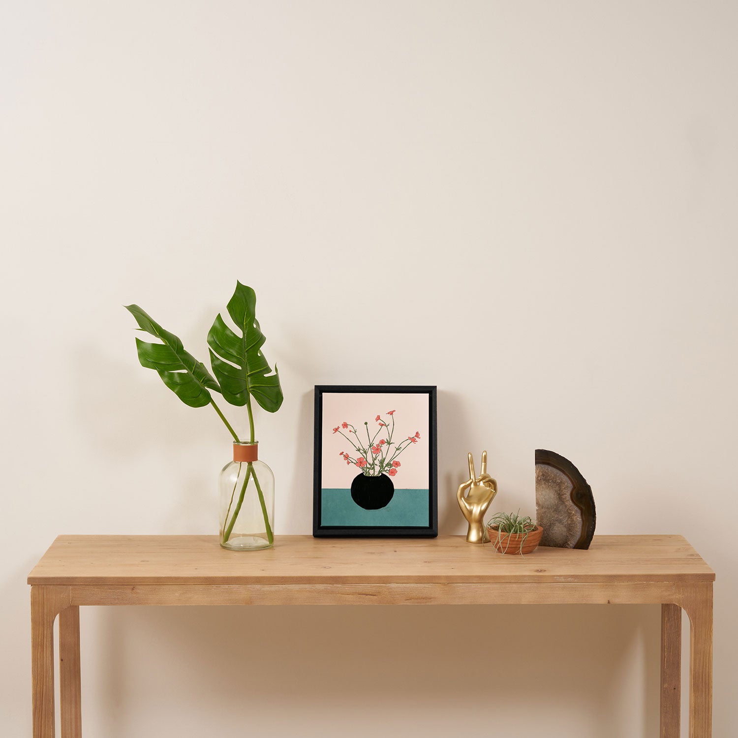 Blooming Wildflowers Rose Framed Canvas Print Gallery Image 4