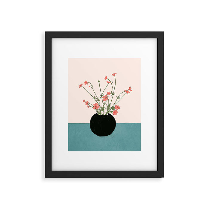 Blooming Wildflowers Rose Framed Art Print Gallery Image 1