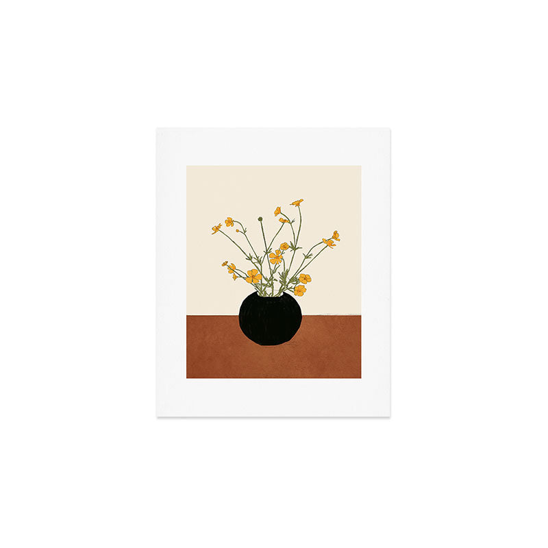 Blooming Wildflowers Yellow 2 Art Print Gallery Image 1