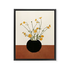 Blooming Wildflowers Yellow 2 Framed Canvas Print Gallery Image 6
