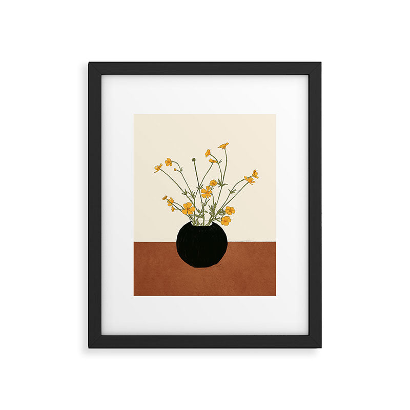 Blooming Wildflowers Yellow 2 Framed Art Print Gallery Image 4
