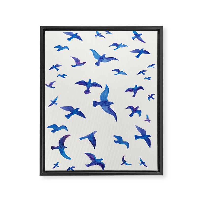 Blue Birds Framed Canvas Print Gallery Image 6