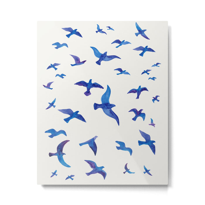 Blue Birds Metal Print Gallery Image 1