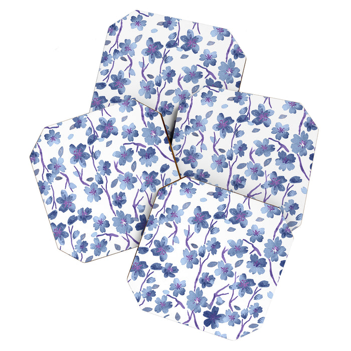Blue Flowers 4 Coaster Gallery Image 1