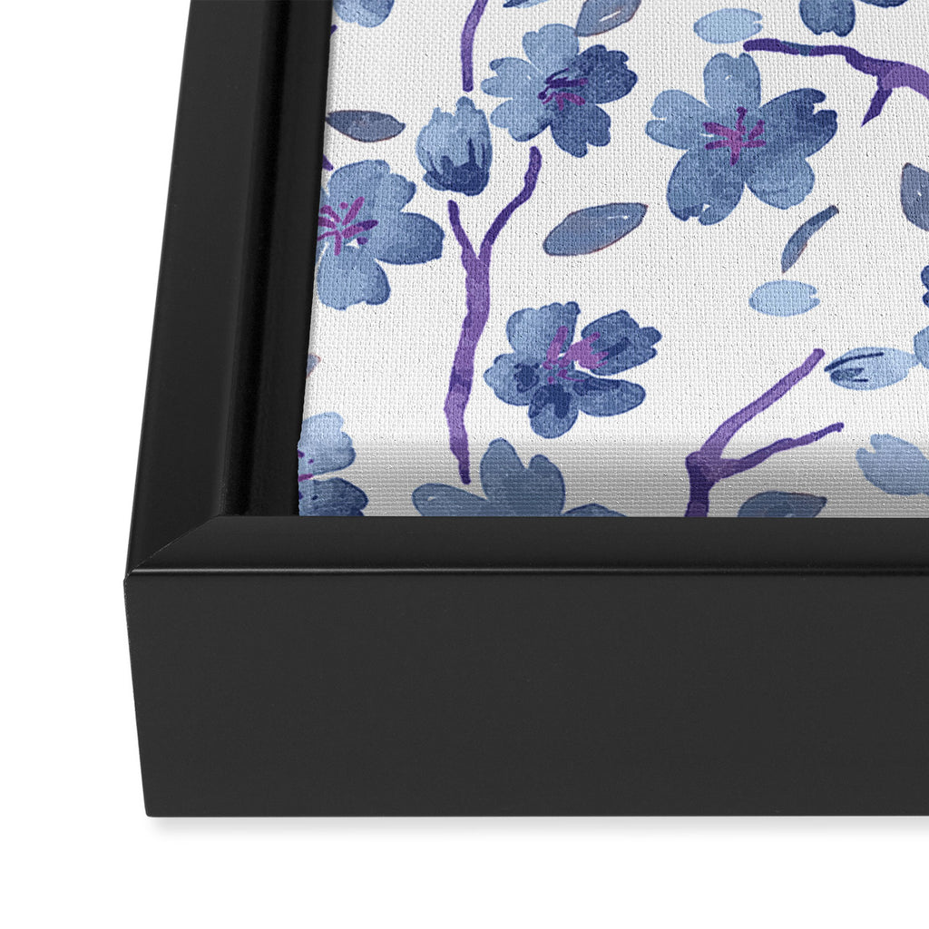 Blue Flowers 4 Framed Canvas Print Gallery Image 3