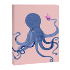Blue Octopus and Butterfly Canvas Print Gallery Image 6