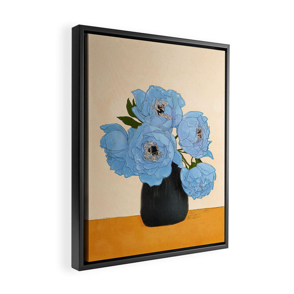 Bouquet Gift Blue Framed Canvas Print Gallery Image 2