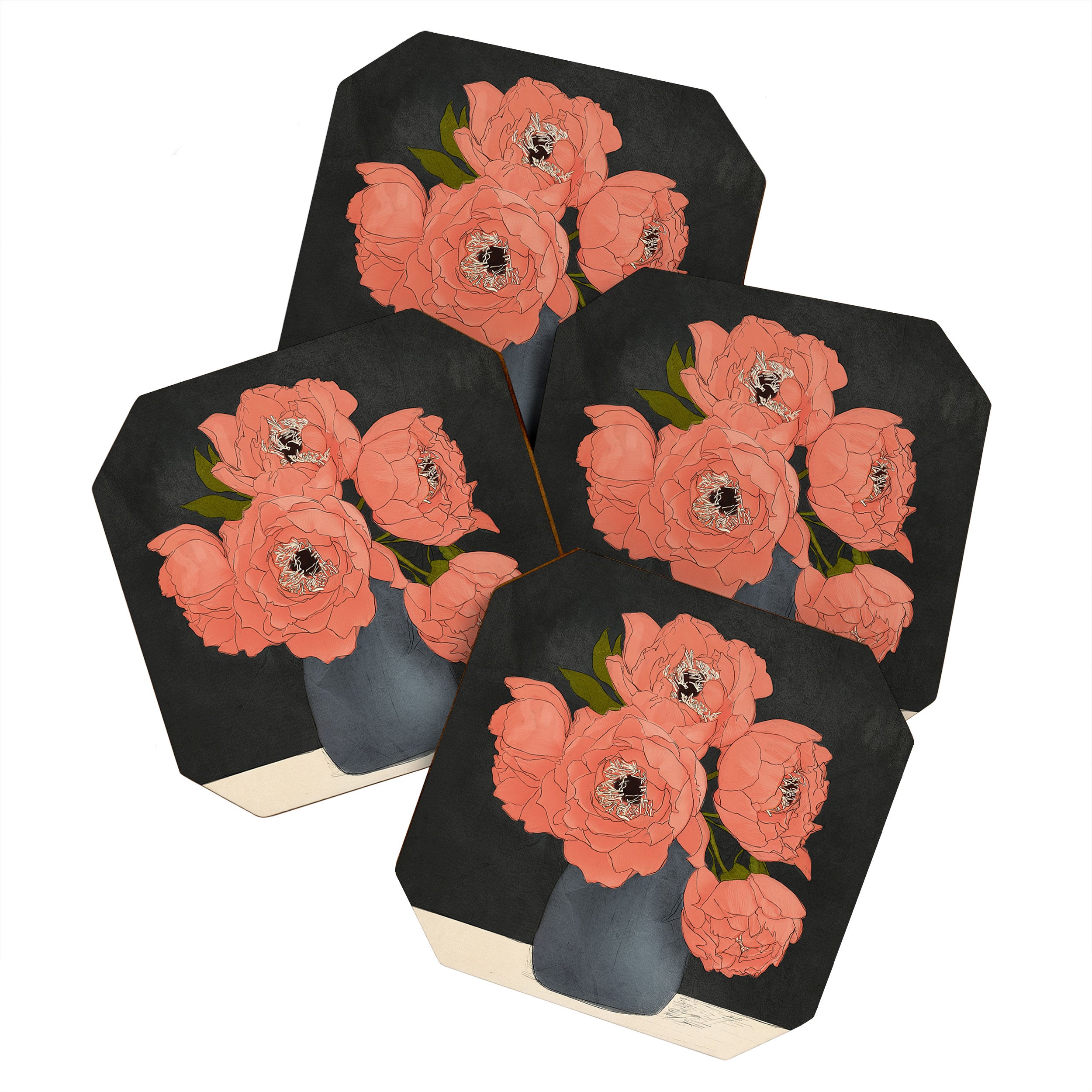 Bouquet Gift Red Coaster Gallery Image 1