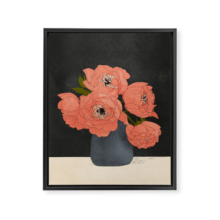 Bouquet Gift Red Framed Canvas Print Gallery Image 1