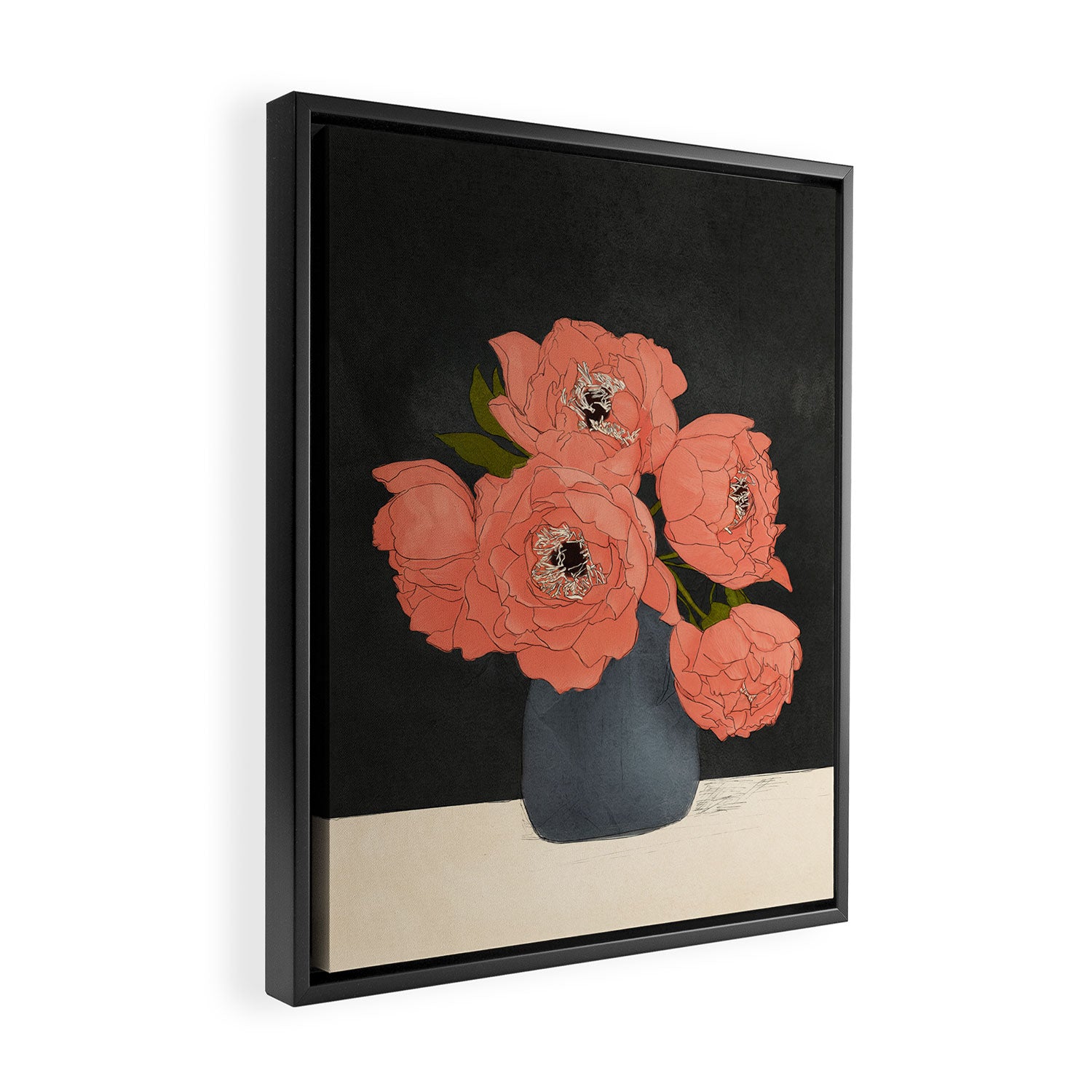 Bouquet Gift Red Framed Canvas Print Gallery Image 2