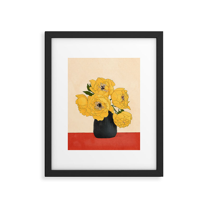 Bouquet Gift Yellow Framed Art Print Gallery Image 5