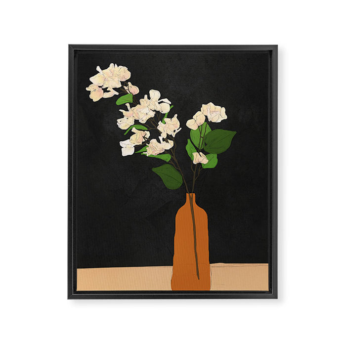 Branches Blooming Black Framed Canvas Print Gallery Image 1
