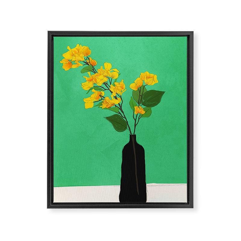 Branches Blooming Green Framed Canvas Print Gallery Image 6