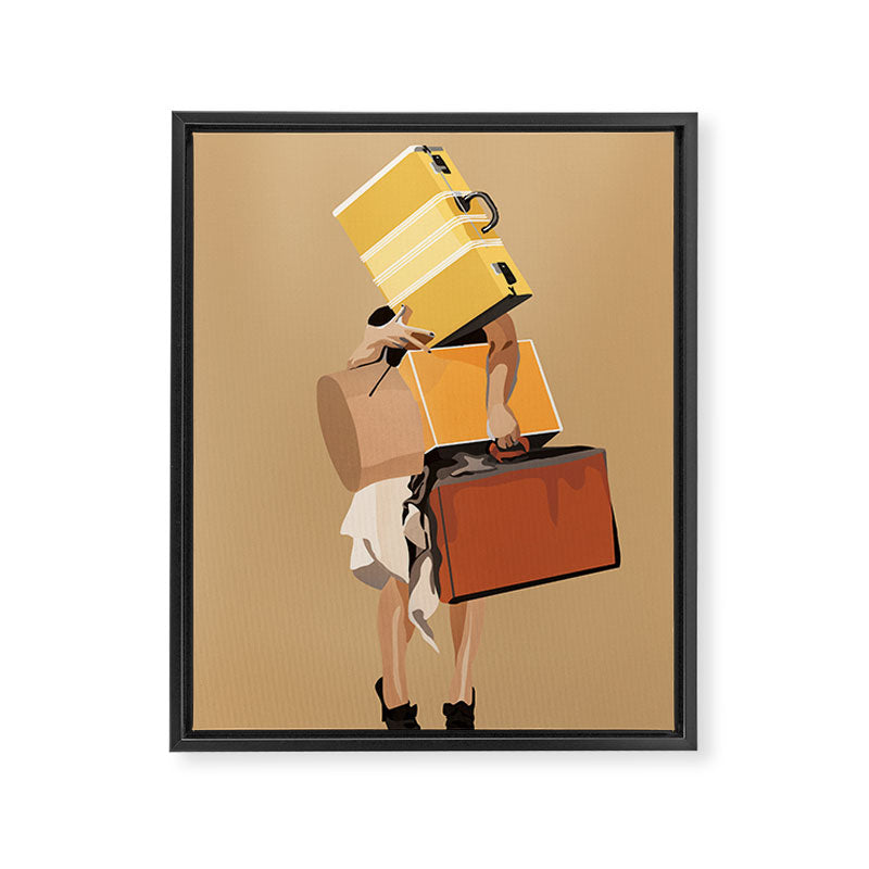 But only everything necessary Terracotta Framed Canvas Print Gallery Image 6