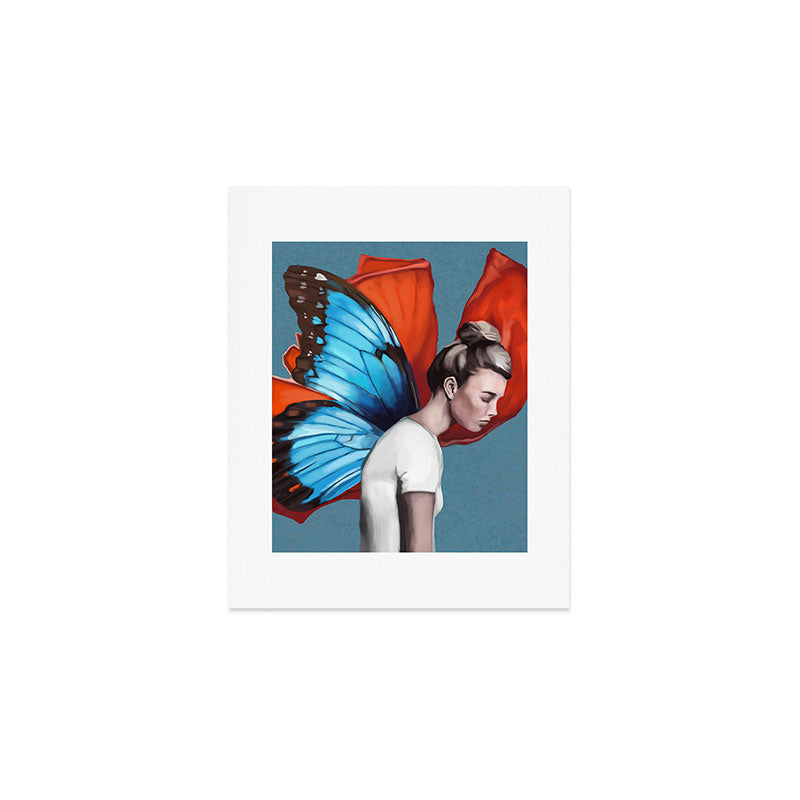 Butterfly Woman Art Print Gallery Image 1