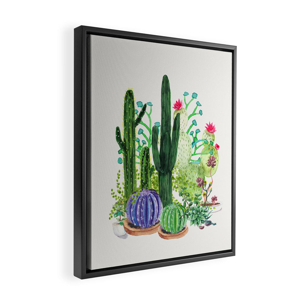 Cactus Garden Framed Canvas Print Gallery Image 2