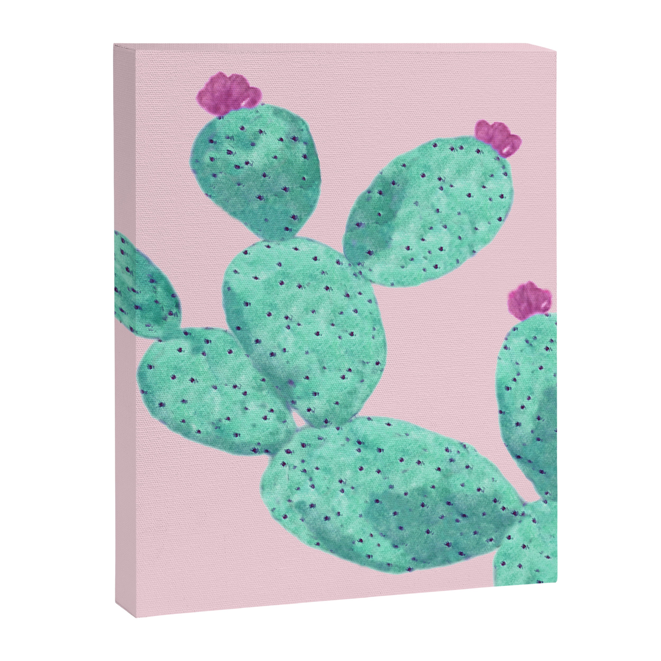 Cactus with pink flowers Canvas Print Gallery Image 8