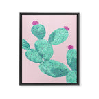 Cactus with pink flowers Framed Canvas Print Gallery Image 8