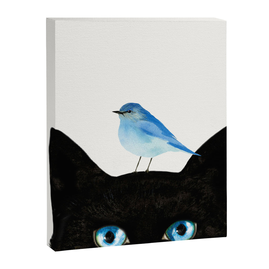 Cat and Bird Canvas Print Gallery Image 6