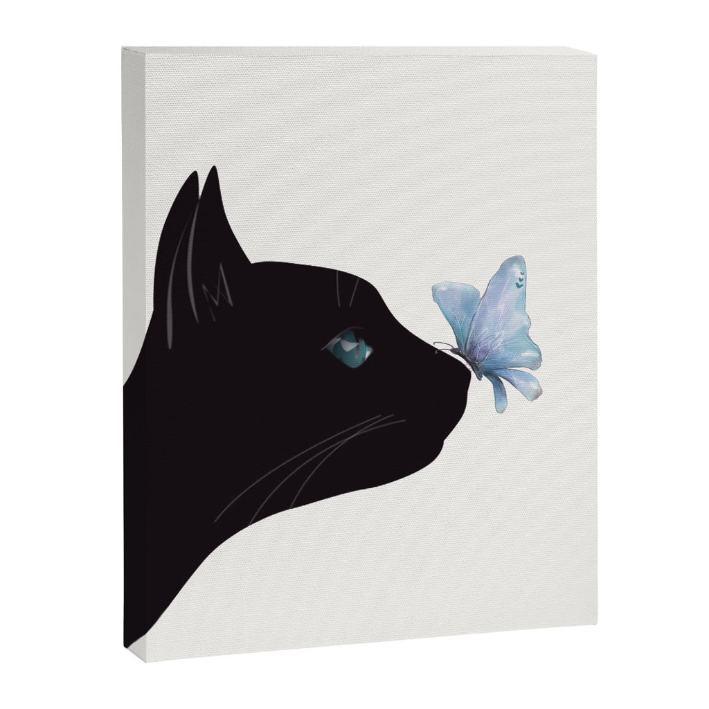 Cat and Butterfly Canvas Print Gallery Image 6