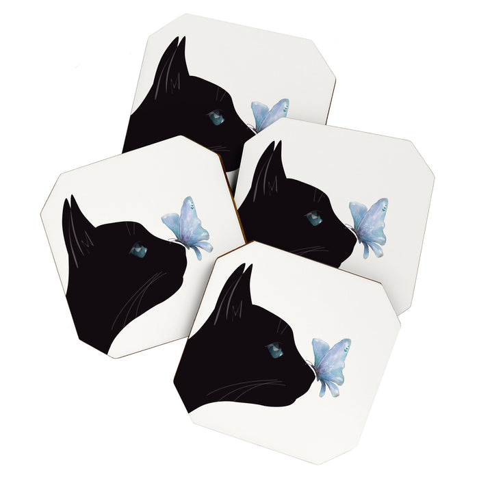 Cat and Butterfly Coaster Gallery Image 1