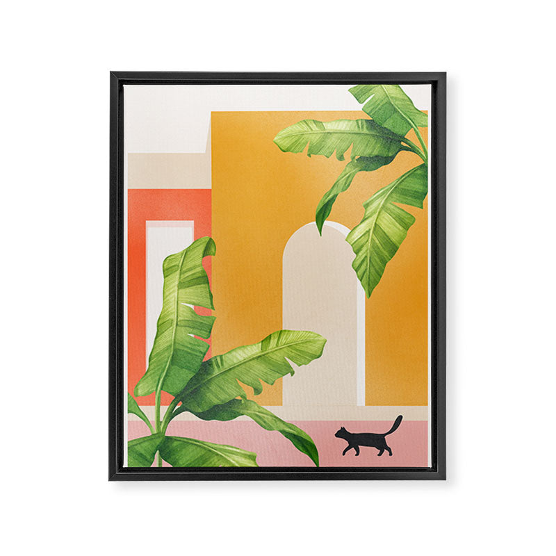 Cat Space III Framed Canvas Print Gallery Image 6
