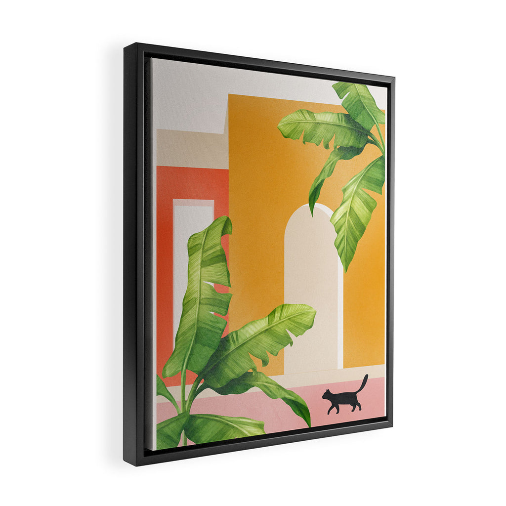 Cat Space III Framed Canvas Print Gallery Image 2