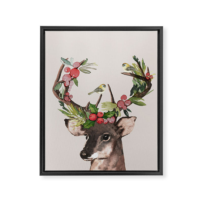 Christmas Deer Framed Canvas Print Gallery Image 8