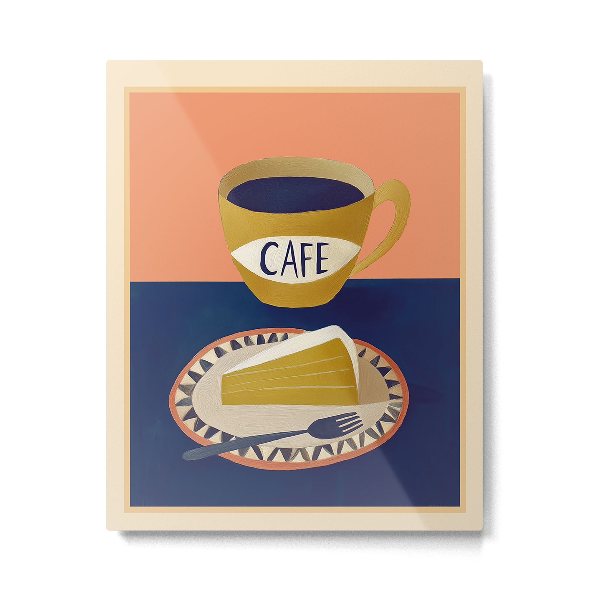 Coffee with Cake Metal Print Gallery Image 4