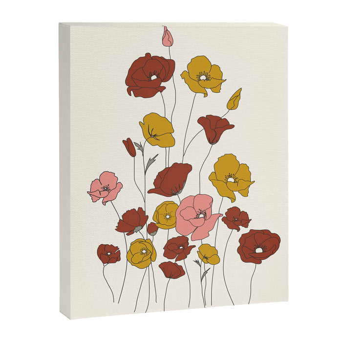 Colorful Poppy Flowers Canvas Print Gallery Image 1