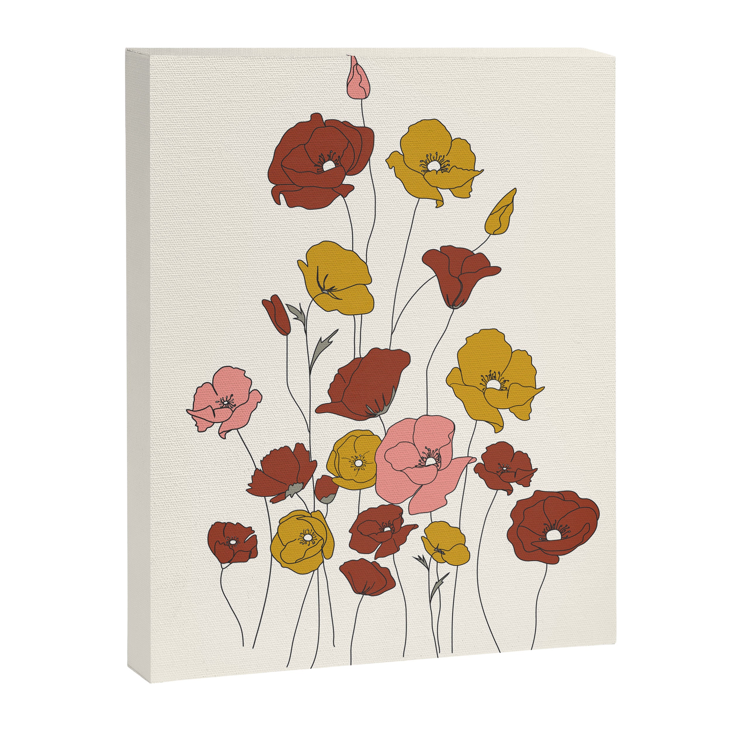 Colorful Poppy Flowers Canvas Print Gallery Image 6